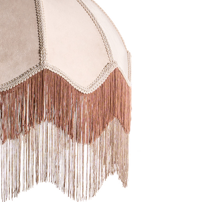 Nostalgia Lighting Pendant Lamp Beige Paper Fabric 182cm Fringed With Tassels Retro Vintage