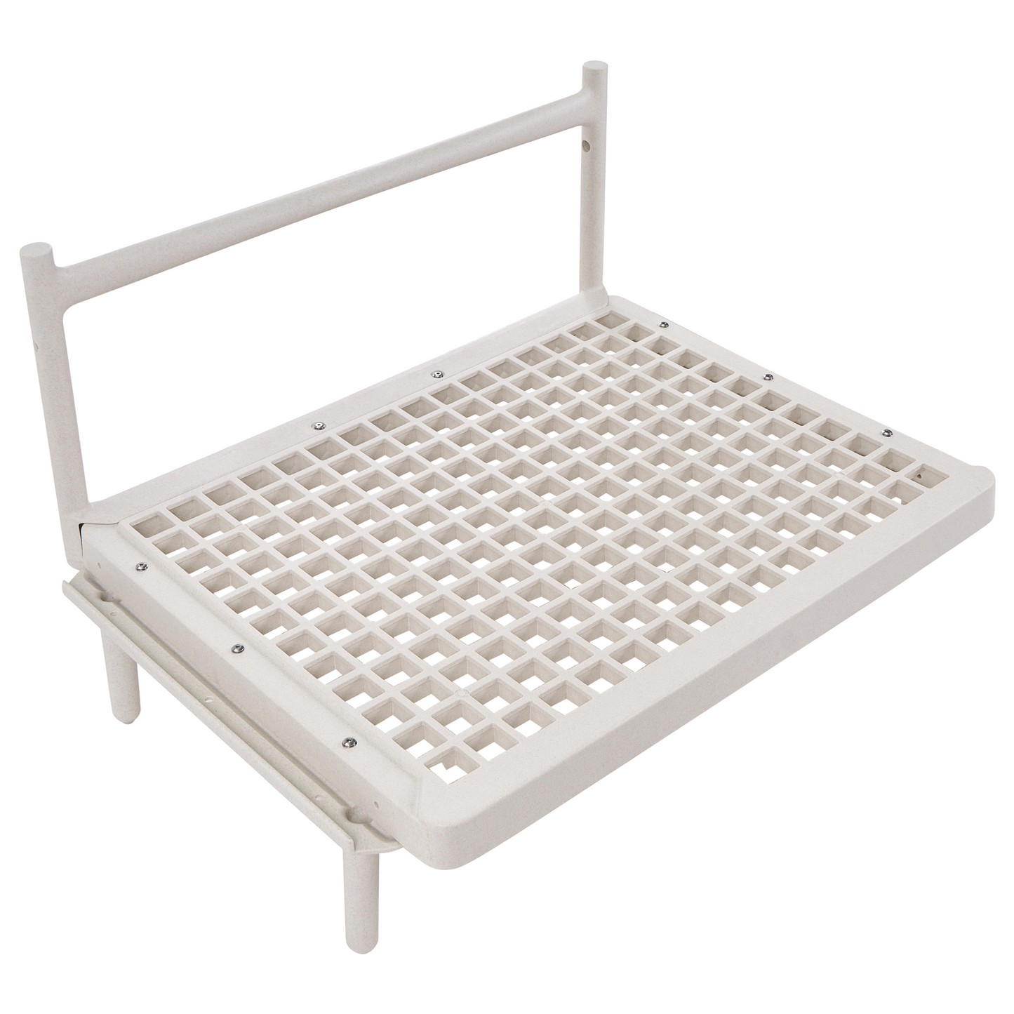 Outdoor Garden Sofa Extension Module Light Beige Synthetic Frame With Cushions Modern Armless Design