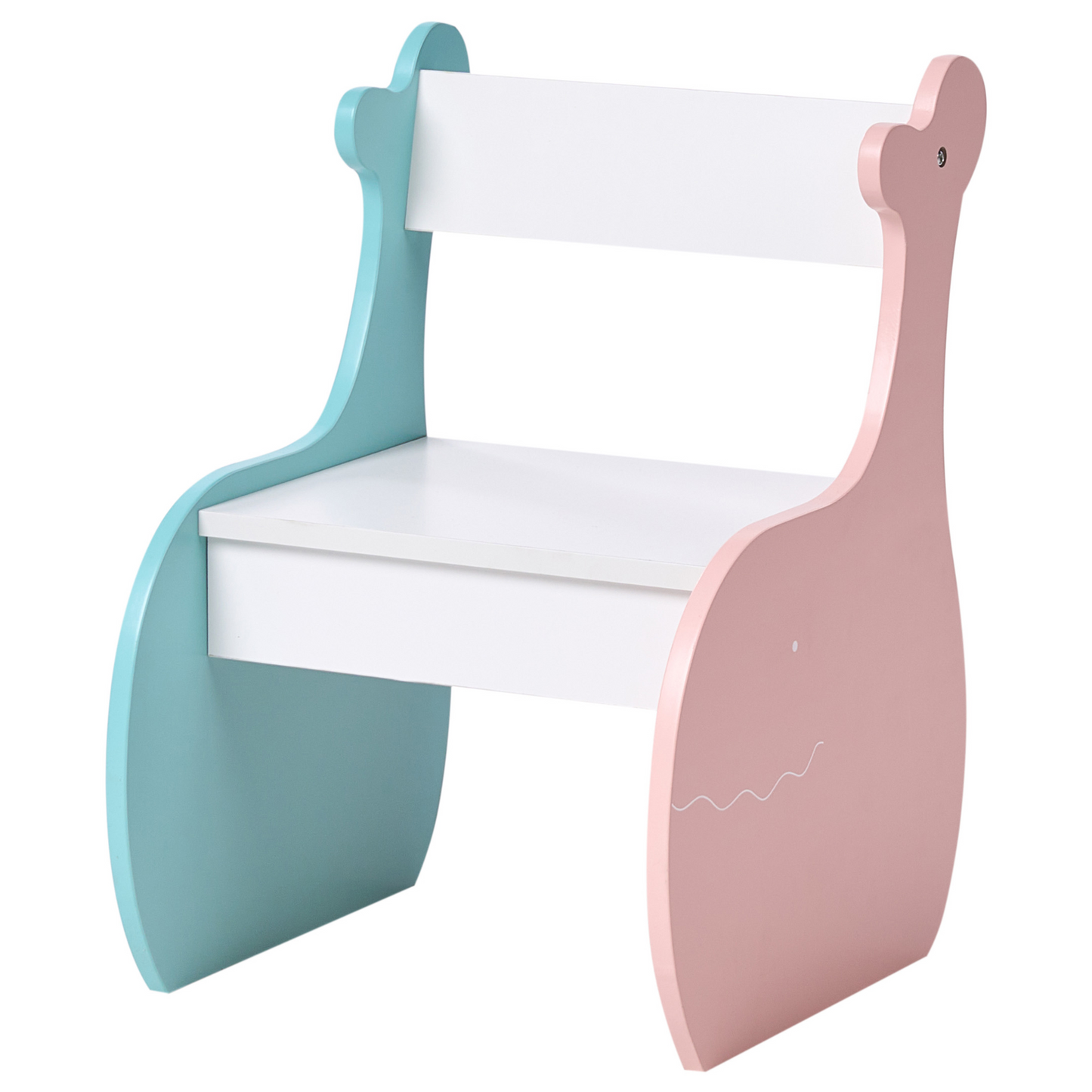 LittleJoy 2 Seat Kids Table Set With Blackboard Multicolour Chairs