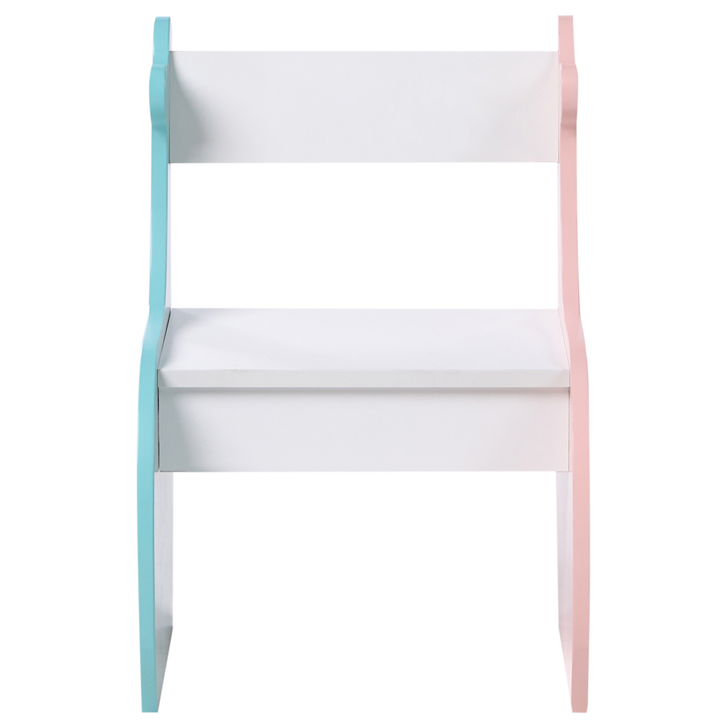 LittleJoy 2 Seat Kids Table Set With Blackboard Multicolour Chairs