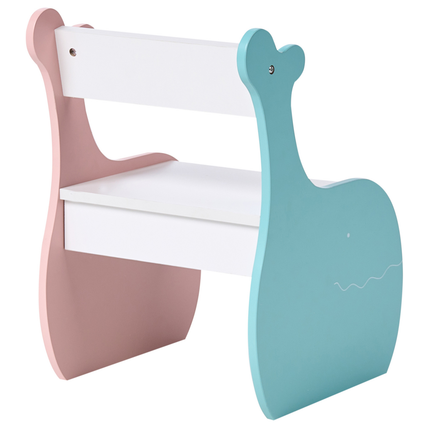 LittleJoy 2 Seat Kids Table Set With Blackboard Multicolour Chairs