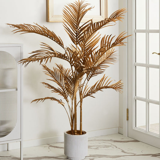 Artifical Gold 160cm Potted Artificial Plant Luxury Fake Palm