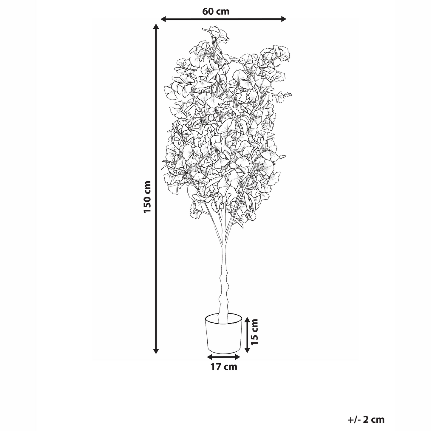 Artifical Potted Plant 150cm Green Decorative Fake