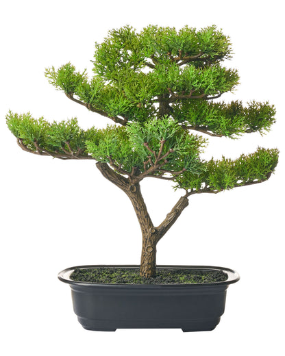 Bonsai Artificial Potted Plant 37cm Green And Black Decor