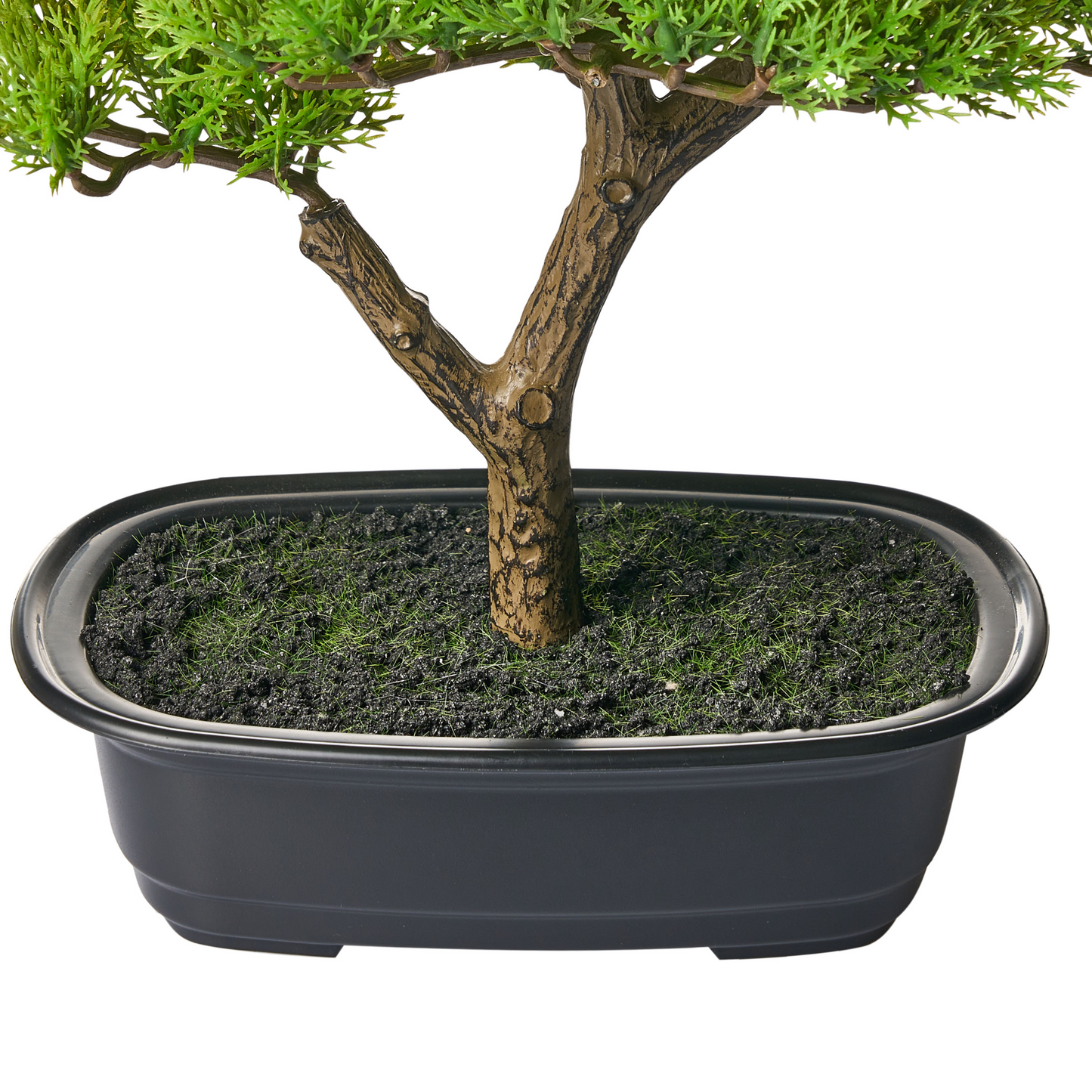 Bonsai Artificial Potted Plant 37cm Green And Black Decor