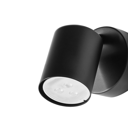 Two Pack Black Metal Wall Lamps Industrial Spotlight With Adjustable Shades