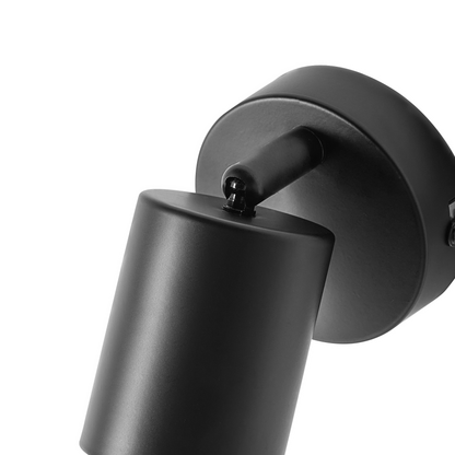 Two Pack Black Metal Wall Lamps Industrial Spotlight With Adjustable Shades