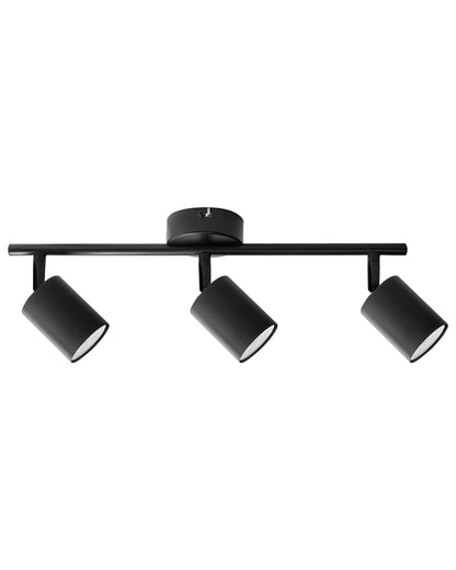 3 Light Spotlight Black Metal Ceiling Lamp With Industrial Style And Adjustable Shades