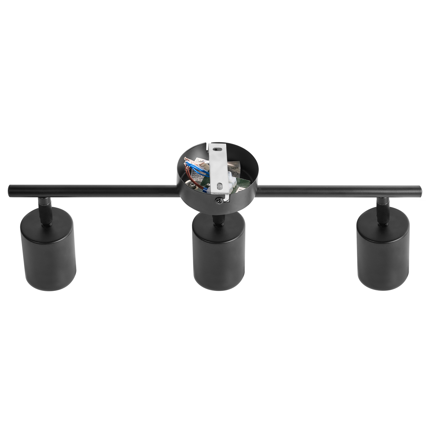 3 Light Spotlight Black Metal Ceiling Lamp With Industrial Style And Adjustable Shades