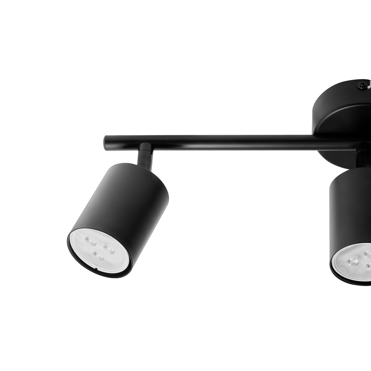 3 Light Spotlight Black Metal Ceiling Lamp With Industrial Style And Adjustable Shades