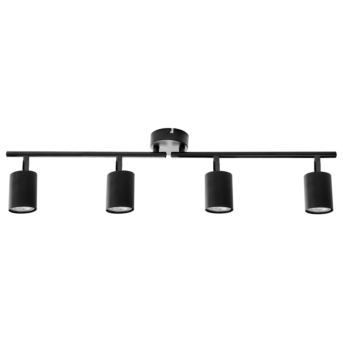 Four Light Black Industrial Spotlight Ceiling Lamp