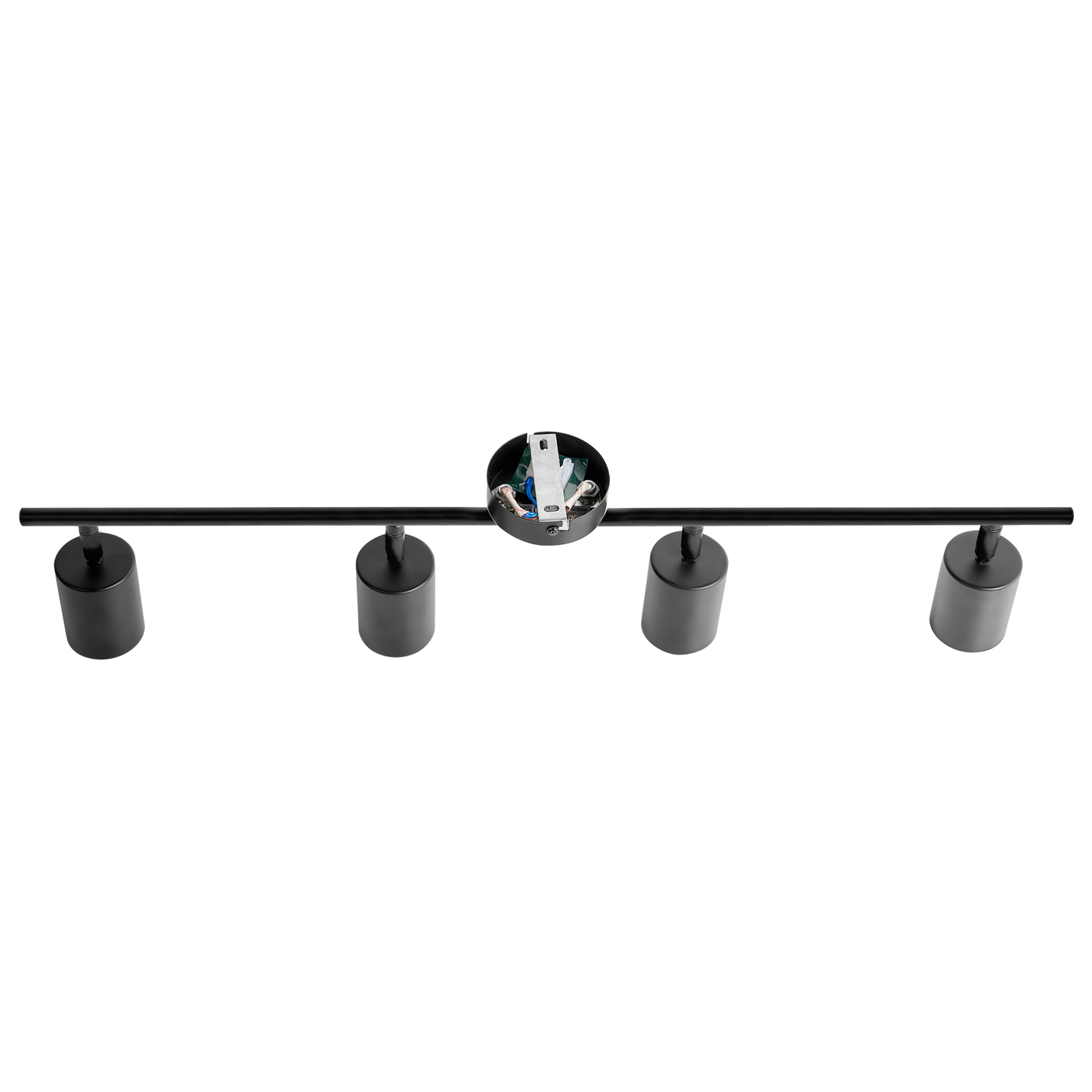 Four Light Black Industrial Spotlight Ceiling Lamp