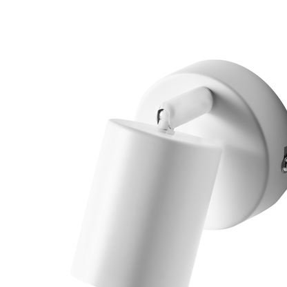Two-Pack White Metal Industrial Wall Lamps