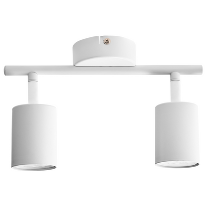 2 Light Spotlight Ceiling Lamp White Metal Industrial