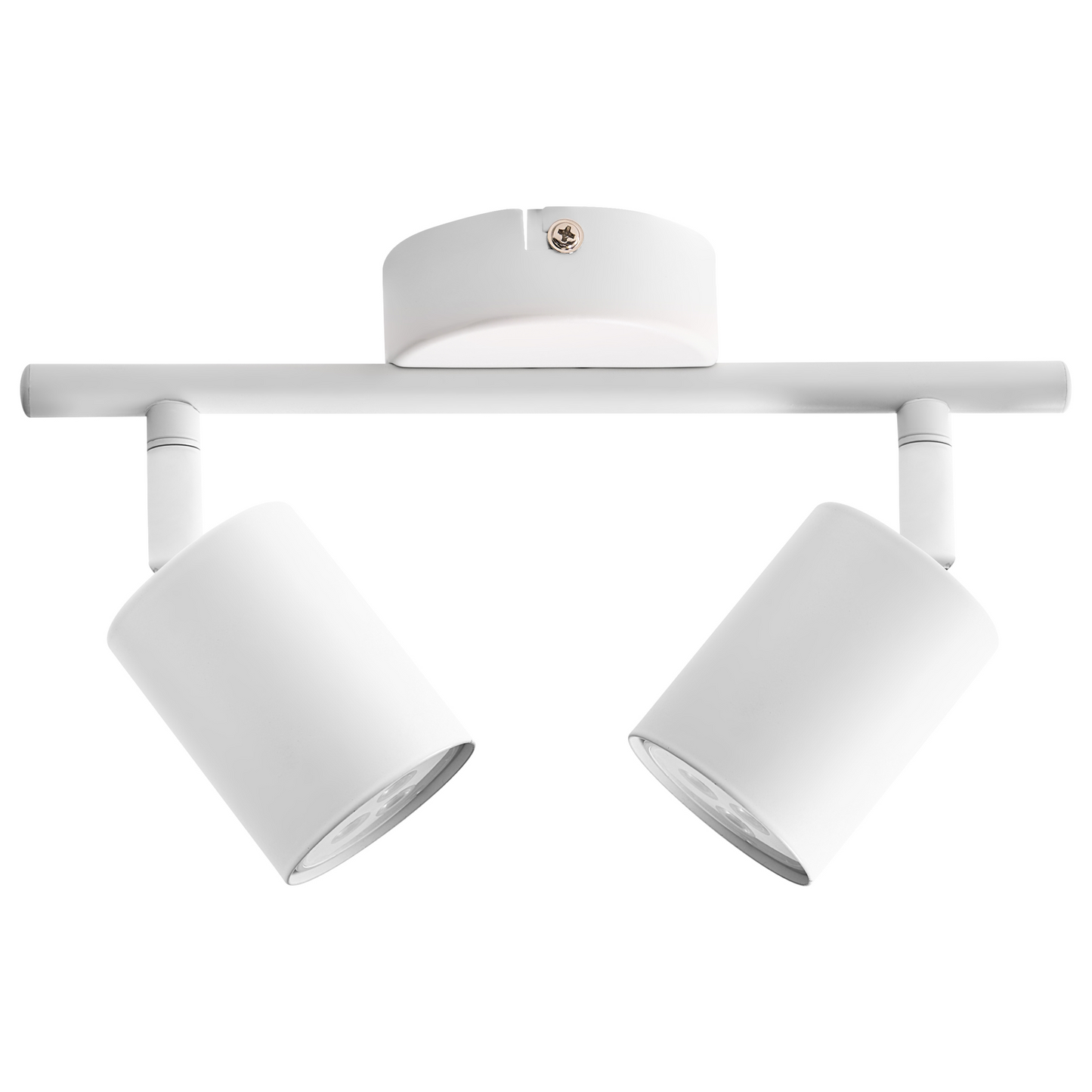 2 Light Spotlight Ceiling Lamp White Metal Industrial