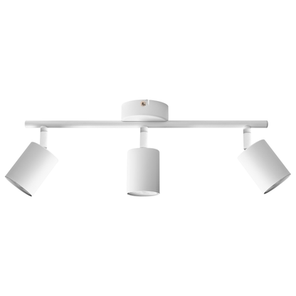 3 Light Spotlight Ceiling Lamp White Metal Industrial