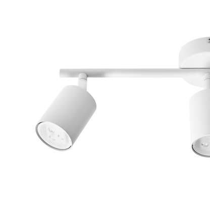3 Light Spotlight Ceiling Lamp White Metal Industrial