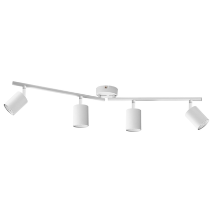 2 Light Spotlight Ceiling Lamp White Metal Industrial