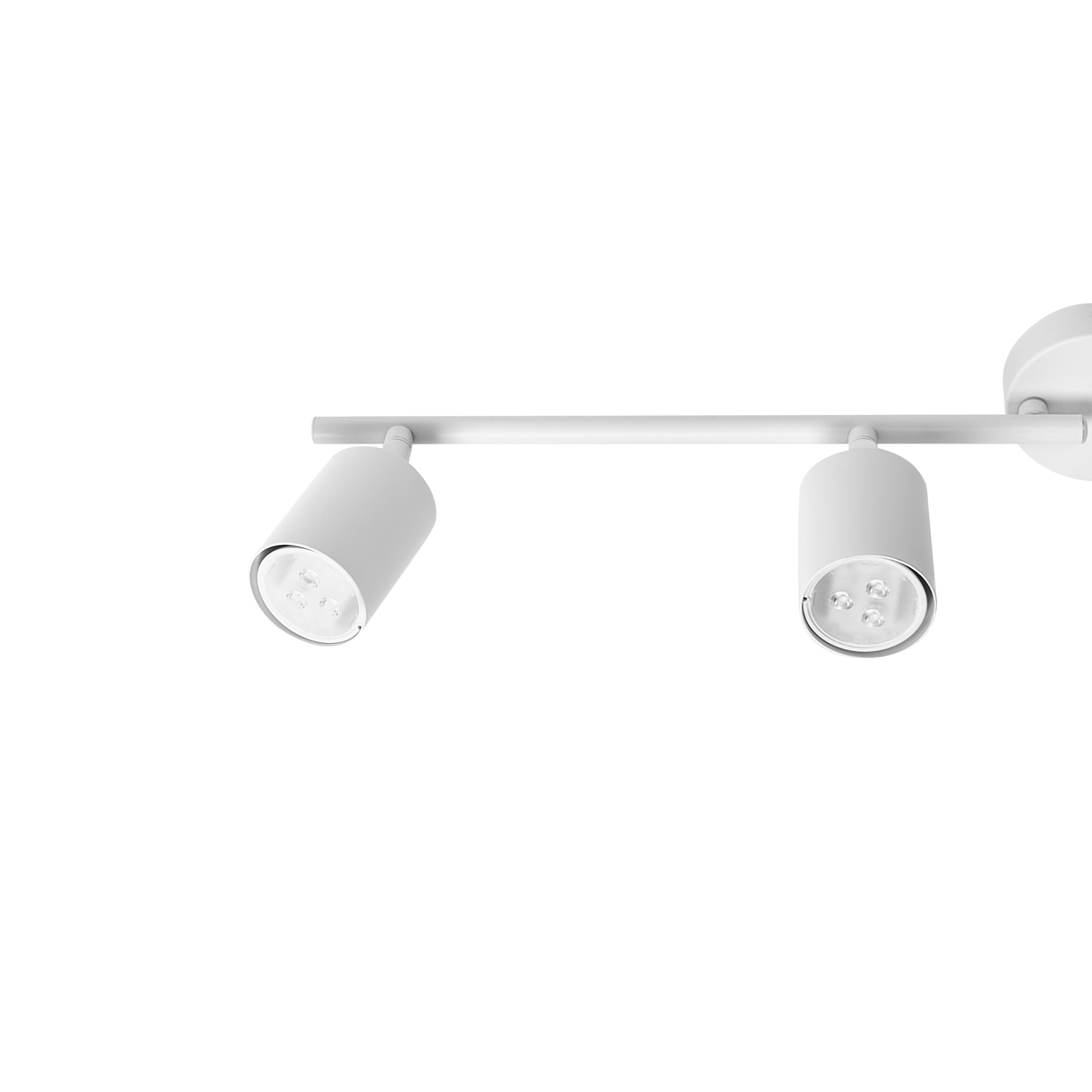2 Light Spotlight Ceiling Lamp White Metal Industrial