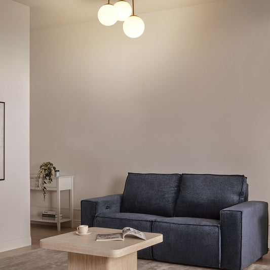Brass 3 Light Ceiling Lamp With Ball Shade Fixtures Modern Minimalist Design