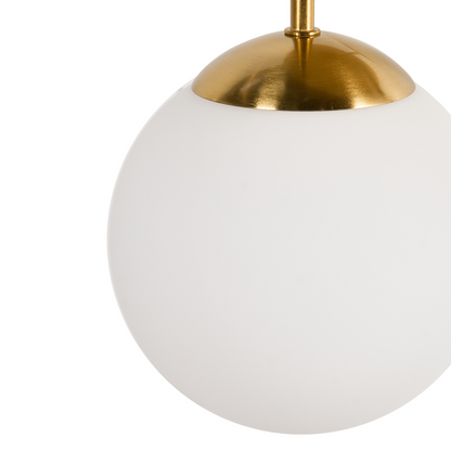 Brass 3 Light Ceiling Lamp With Ball Shade Fixtures Modern Minimalist Design