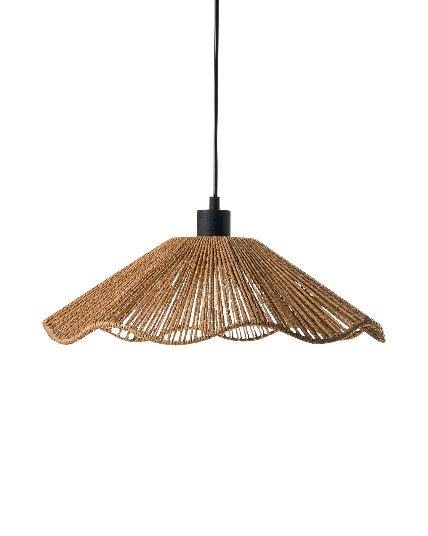 Pendant Lamp Natural Handmade Paper Shade Rustic Boho