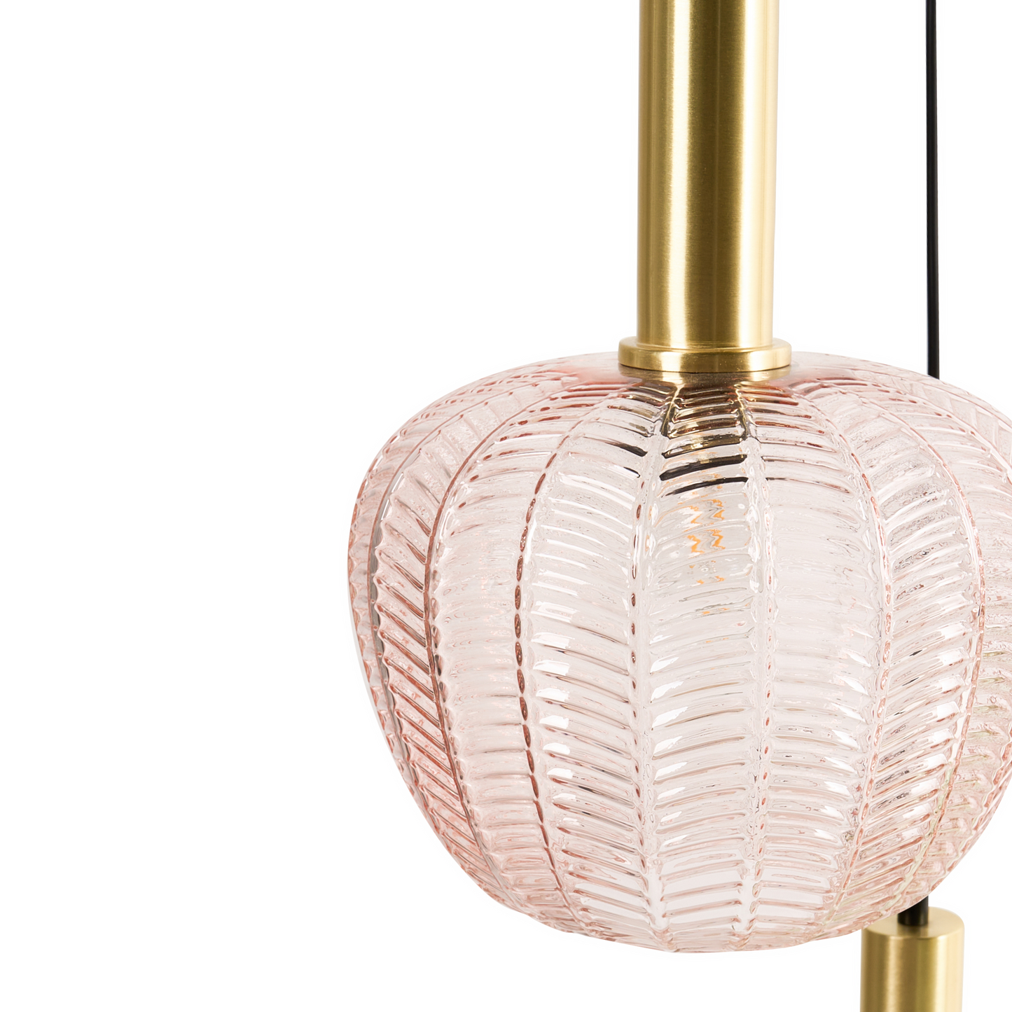 3 Light Pendant Lamp With Multicolour Glass Shades And Metal Base Retro Style