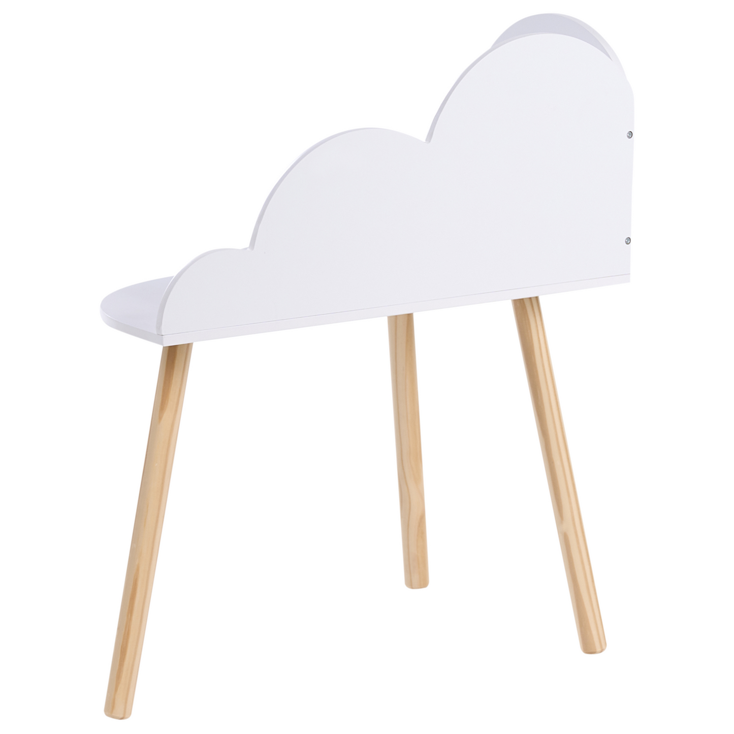 CloudNest White 1 Seater Kids Corner Set With Chair Cloud Pattern