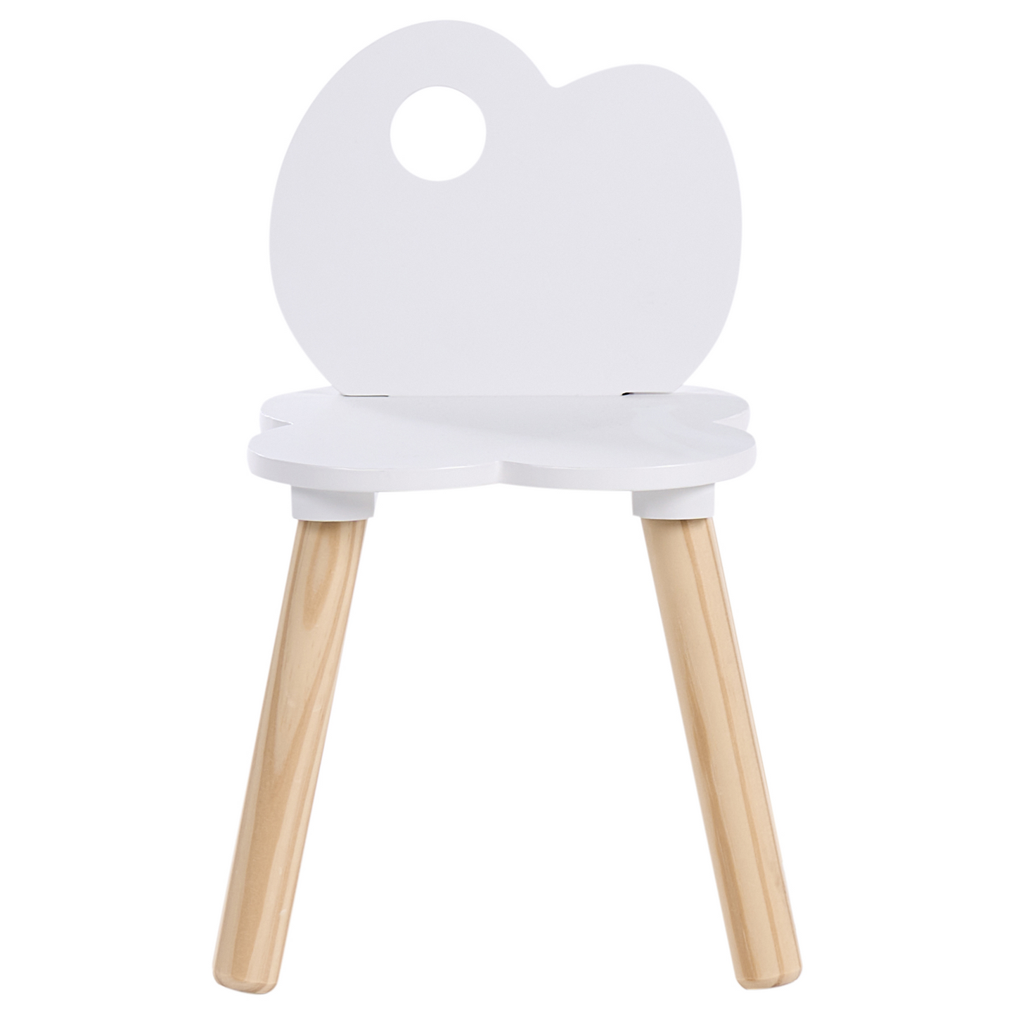 CloudNest White 1 Seater Kids Corner Set With Chair Cloud Pattern