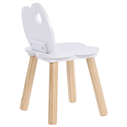 CloudNest White 1 Seater Kids Corner Set With Chair Cloud Pattern