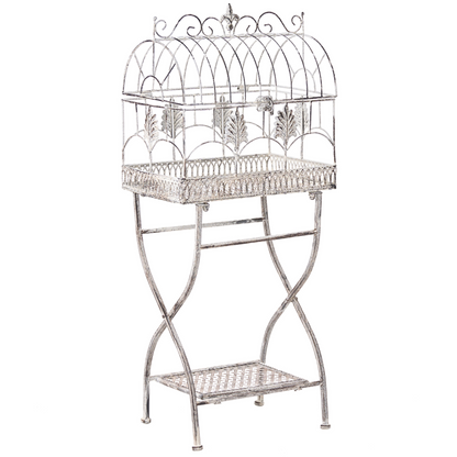 Living Metal Grey Plant Shelf Set Of 2 Outdoor Indoor