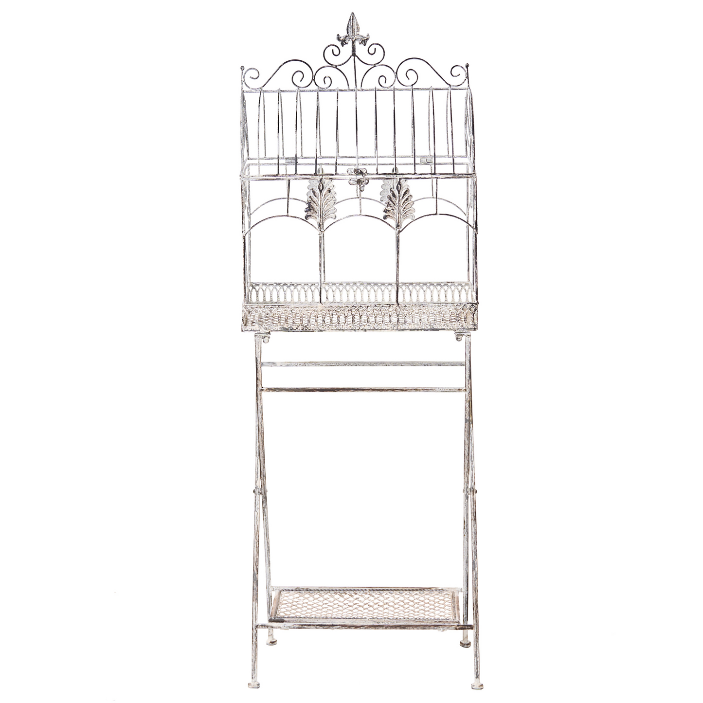 Living Metal Grey Plant Shelf Set Of 2 Outdoor Indoor