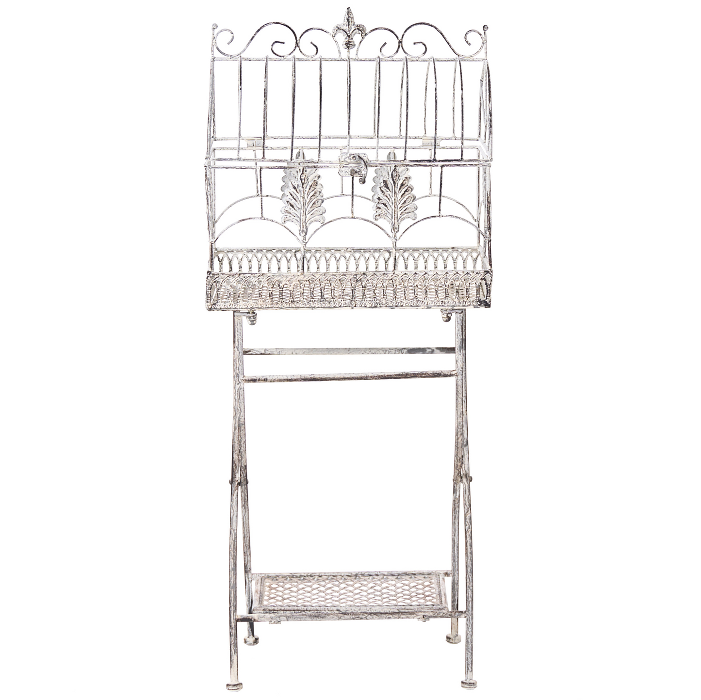 Living Metal Grey Plant Shelf Set Of 2 Outdoor Indoor