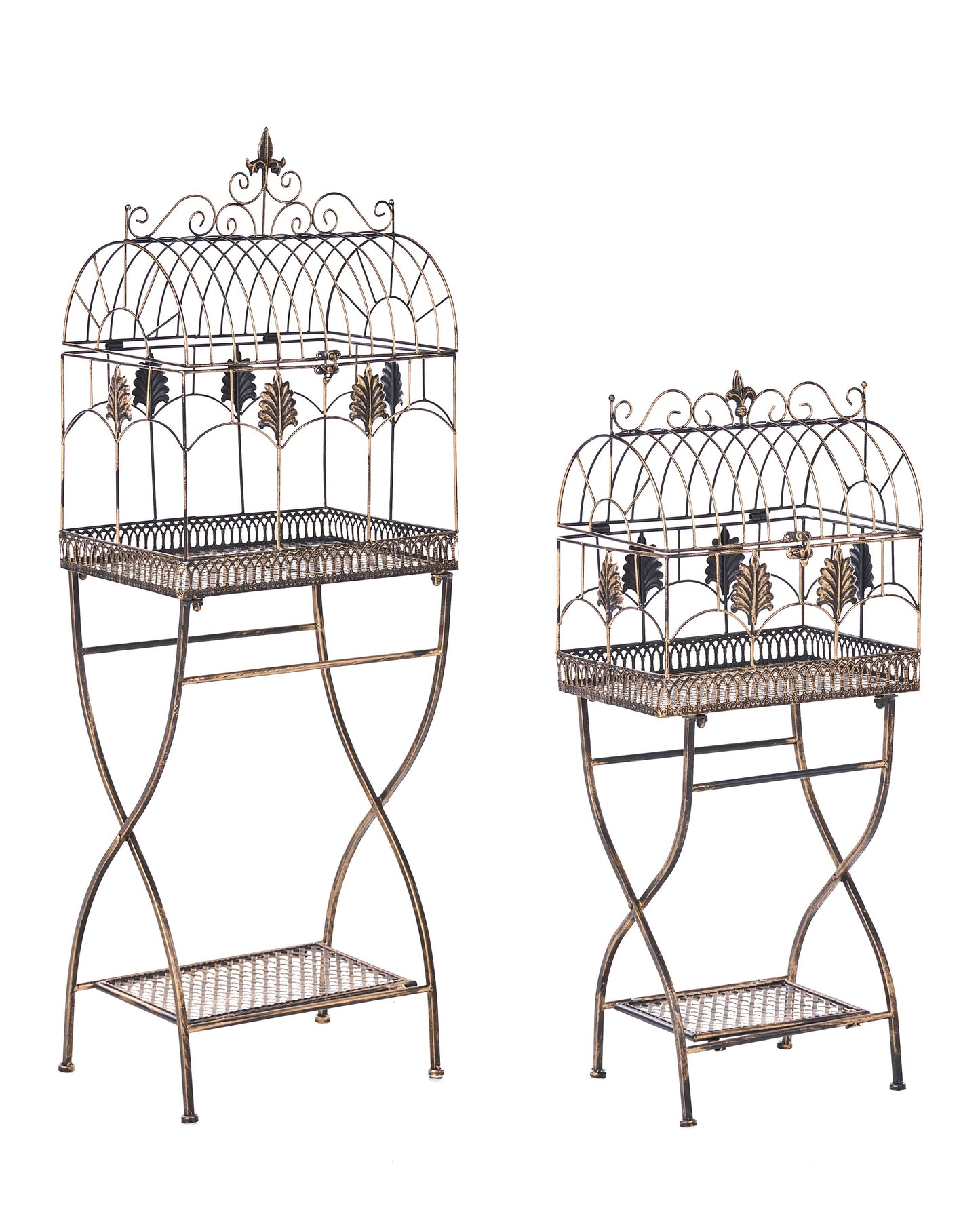 IronNest Plant Shelves Set Of 2 Black Metal