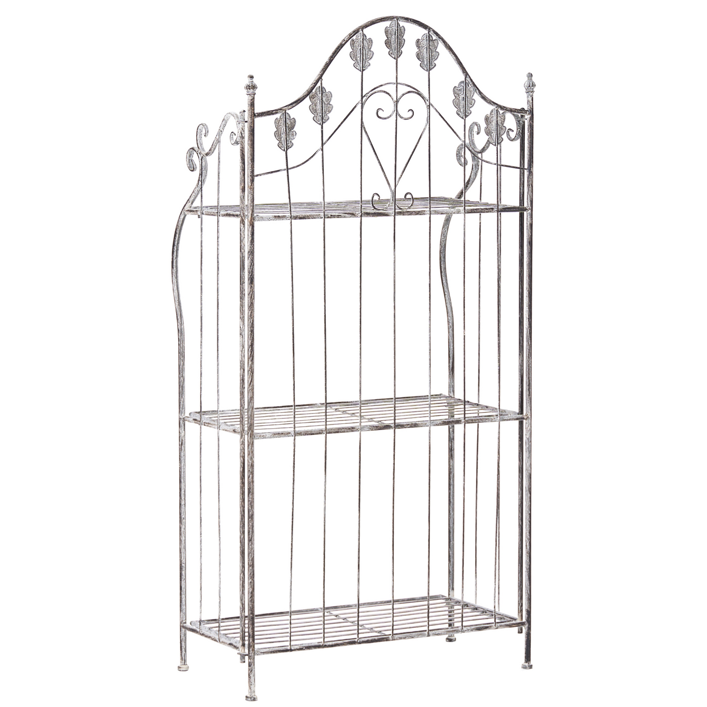 Plant Shelf Iron Grey Freestanding Garden Storage For Outdoor And Indoor Use