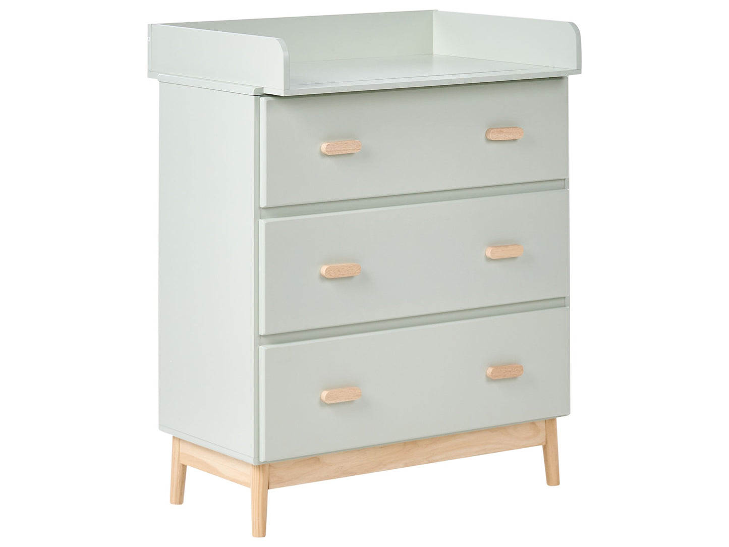 LunaNest Changing Table Dresser Light Green MDF With Drawers