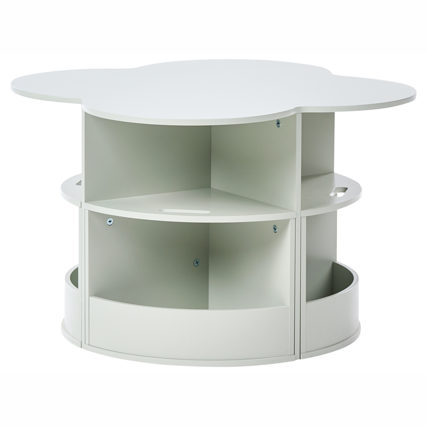 BrightNest 4 Seater Kids Table And Chairs Set Light Green Storage