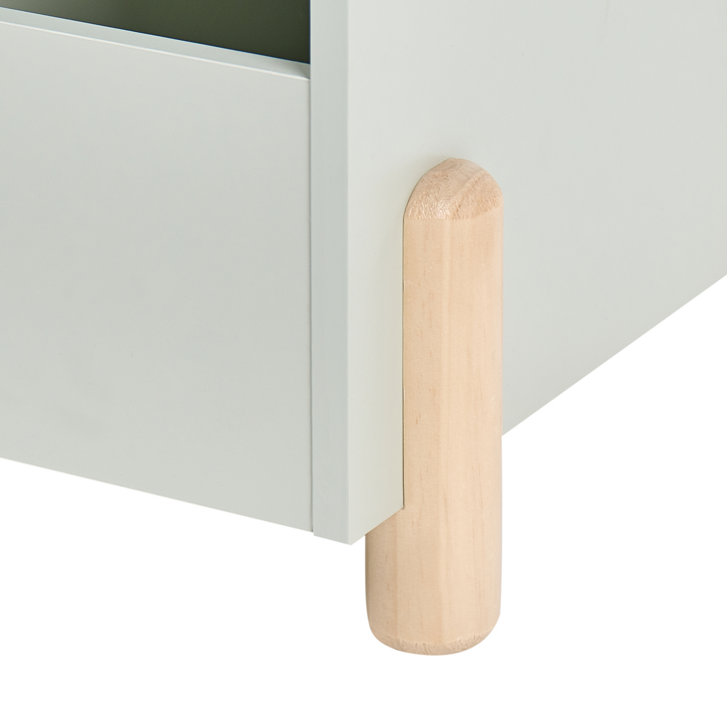 LittleNest Bedside Table Nightstand Light Green OpenShelf Storage