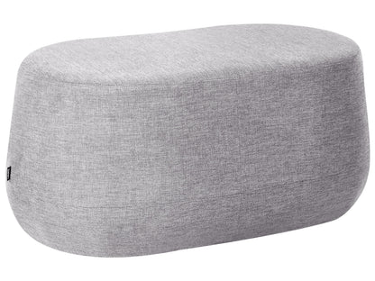 Light Grey Fabric Upholstered Accent Bench Stool