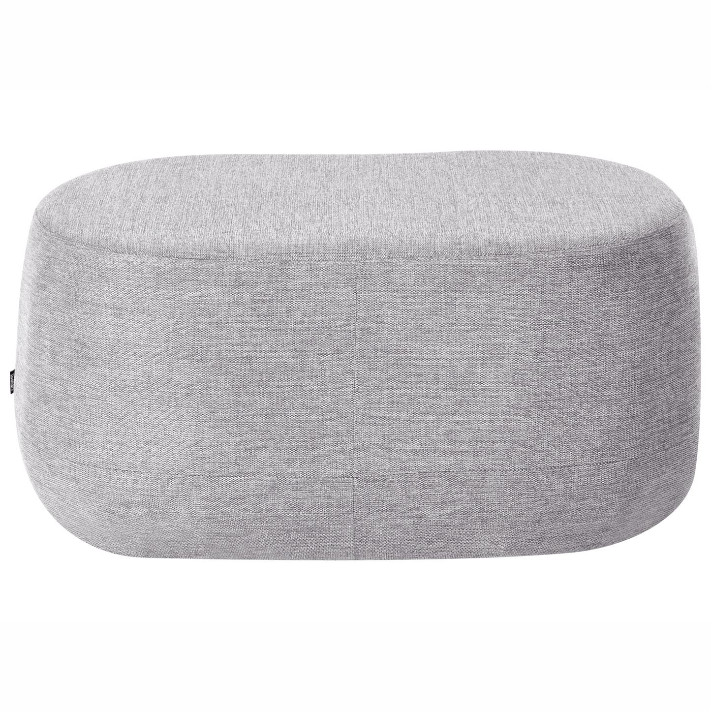 Light Grey Fabric Upholstered Accent Bench Stool