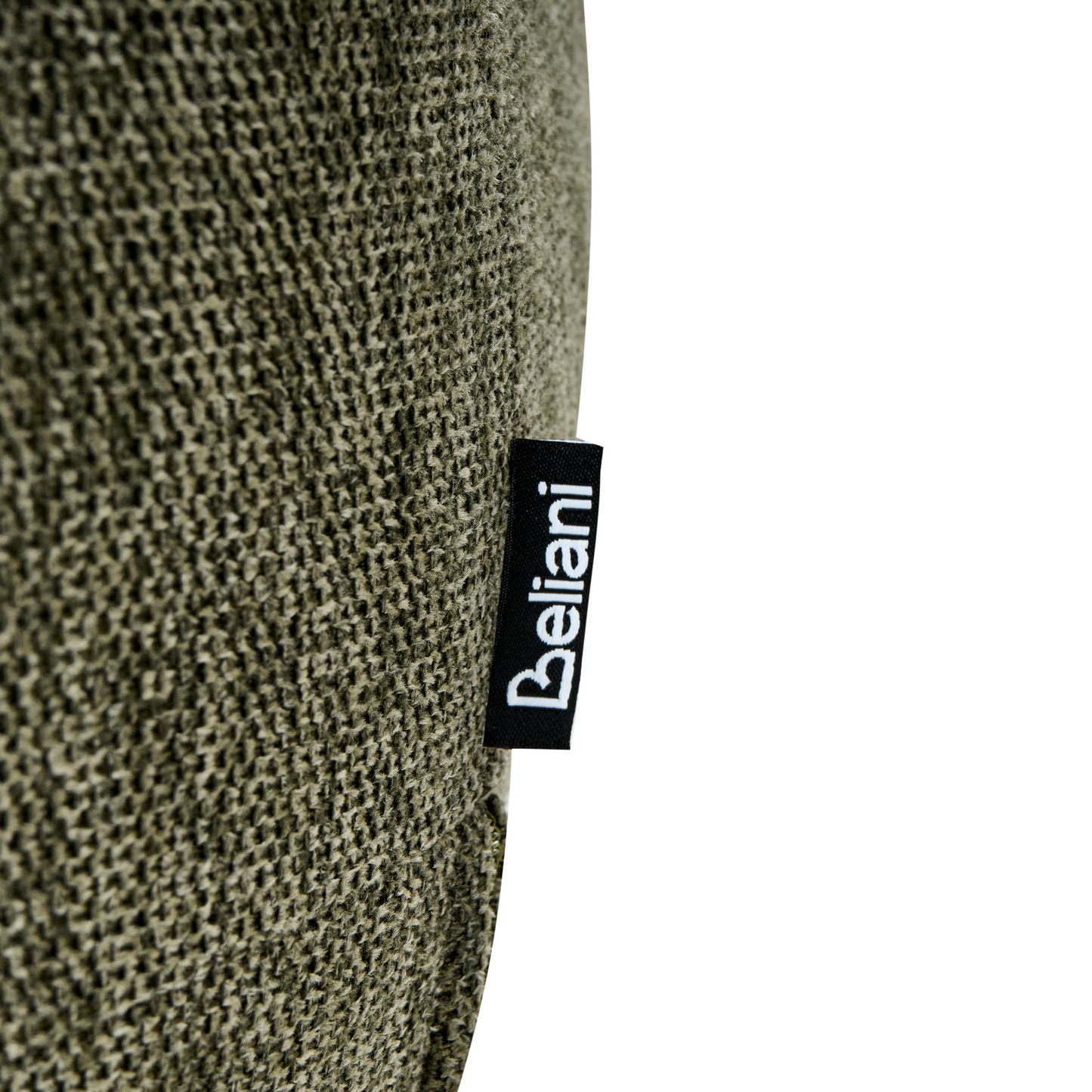 Pouffe Dark Green Fabric Upholstered Ottoman Drum