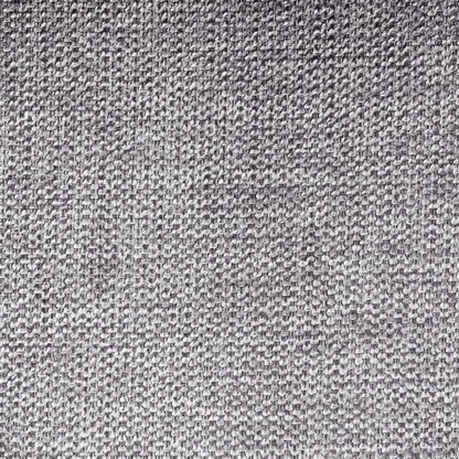Pouffe Light Grey Fabric Upholstered Round Ottoman