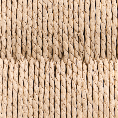 Bookcase Light Brown Particle Board With Paper Rope