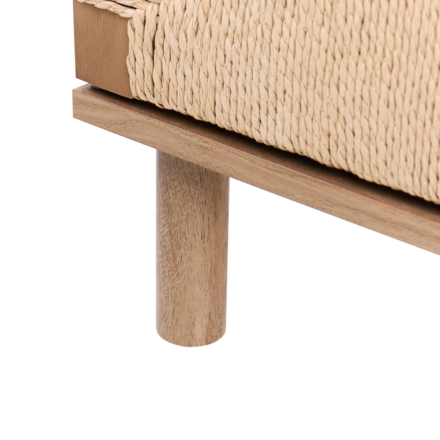 2 Door Sideboard Light Brown 80cm Paper Rope Front