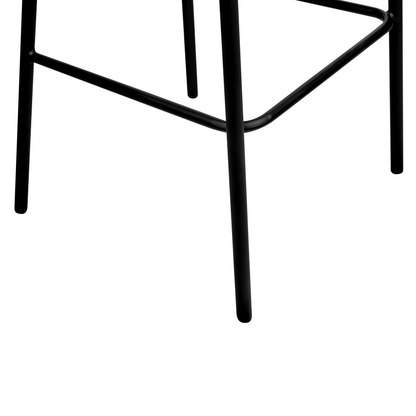 Set Of 2 Bar Chairs Off White Polyester Curved Backrest