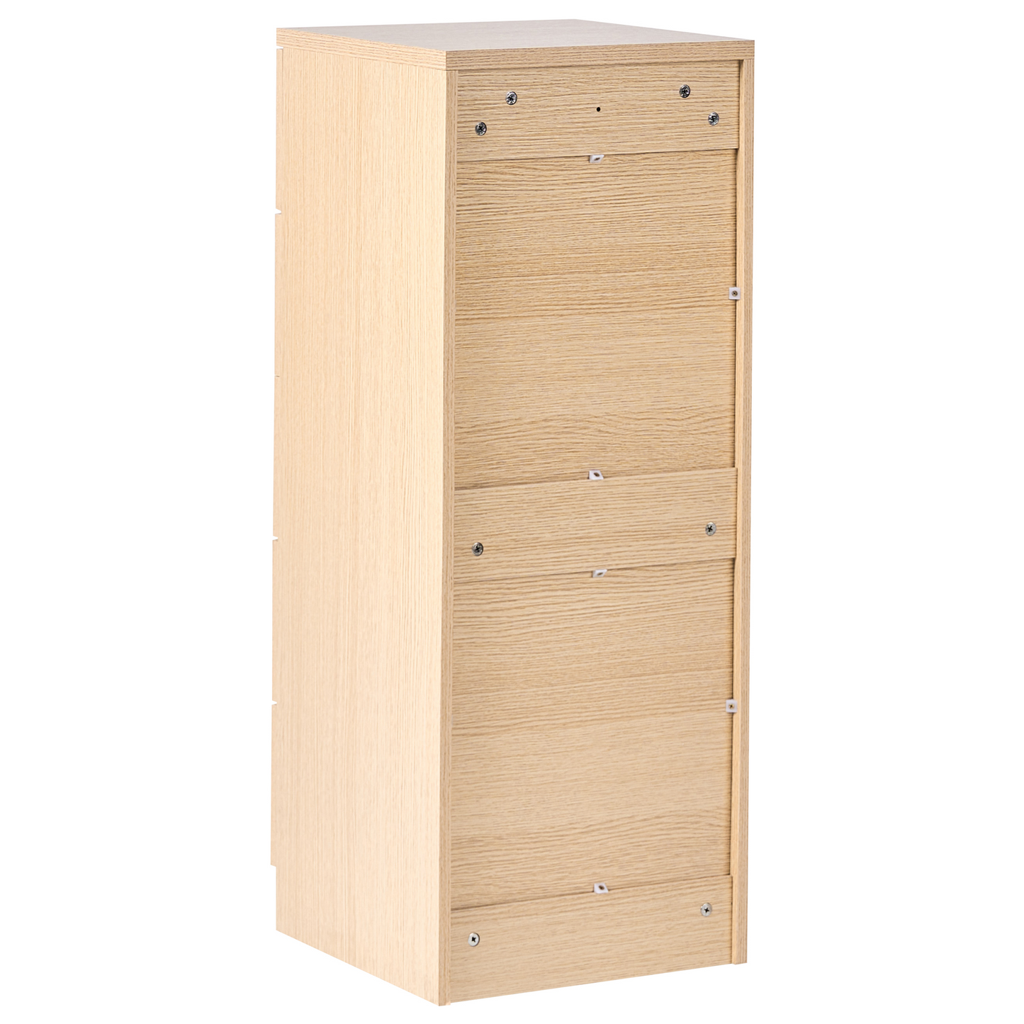 NordicNest Black 5 Drawer Chest MDF Sideboard