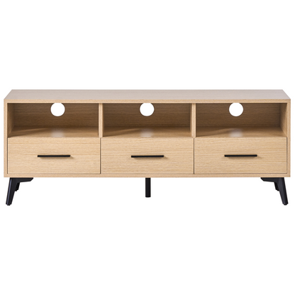 LumaHome TV Stand Light Brown MDF Modern Cable Management
