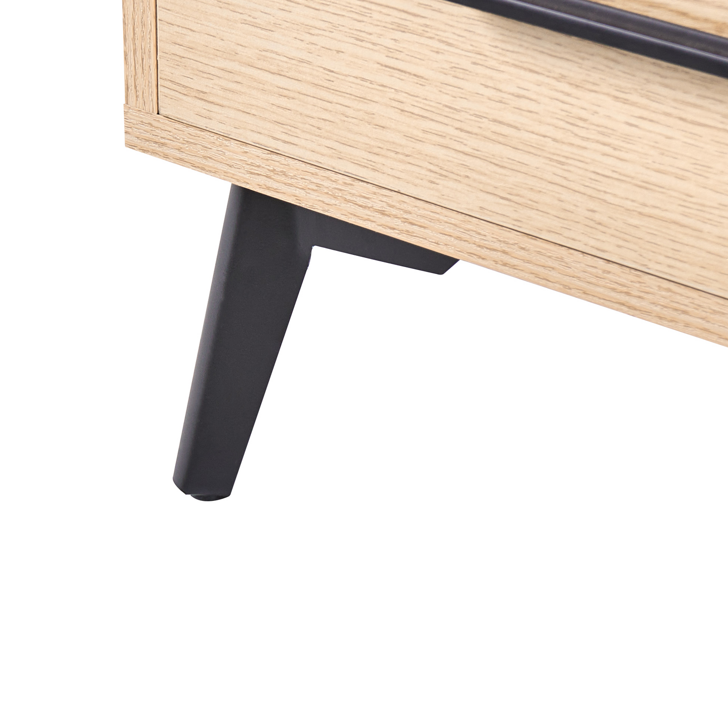 LumaHome TV Stand Light Brown MDF Modern Cable Management