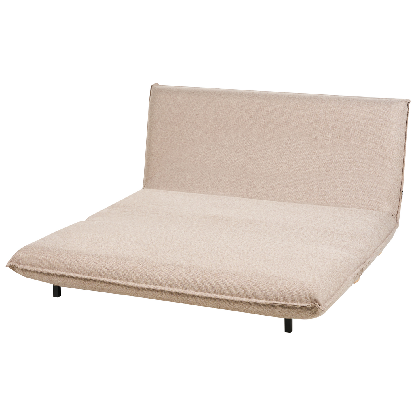 Sofa Bed Beige 2 Seater With Wood Legs Armless Kids Sofa