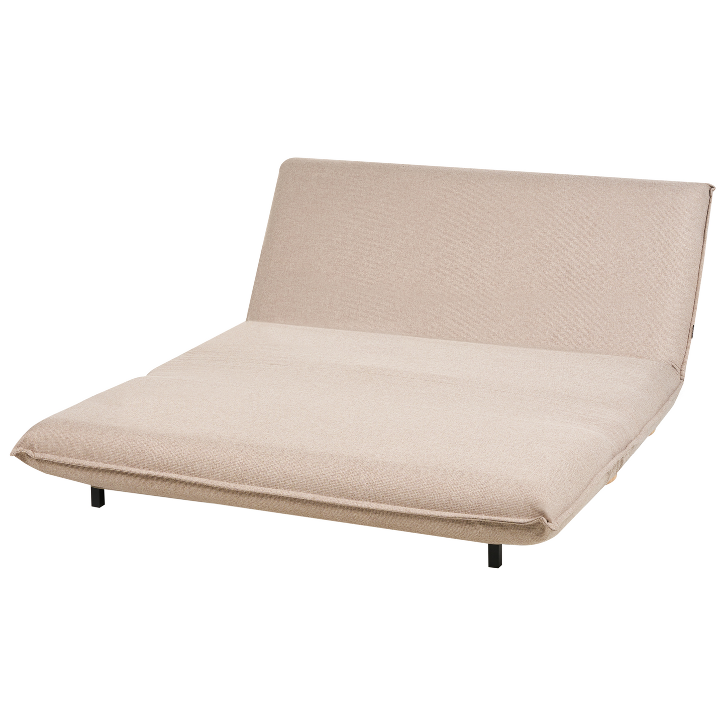 Sofa Bed Beige 2 Seater With Wood Legs Armless Kids Sofa